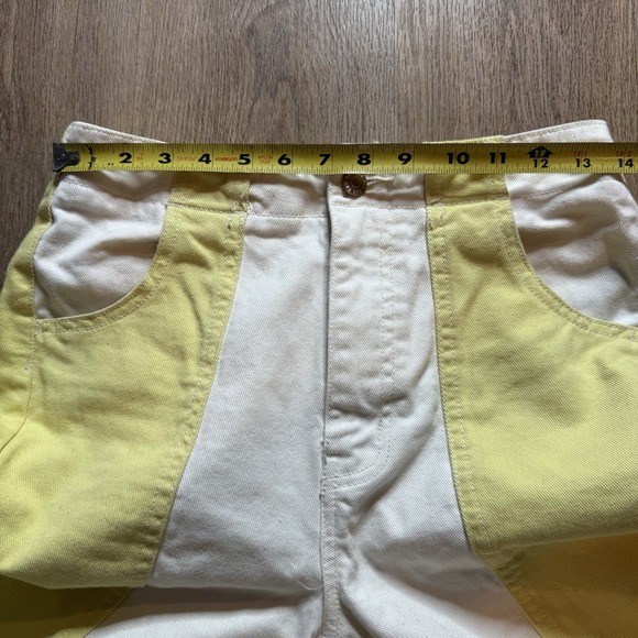 BDG URBAN OUTFITTERS High & Wide Yellow/White Striped Jeans Size 28 - Picture 8 of 10